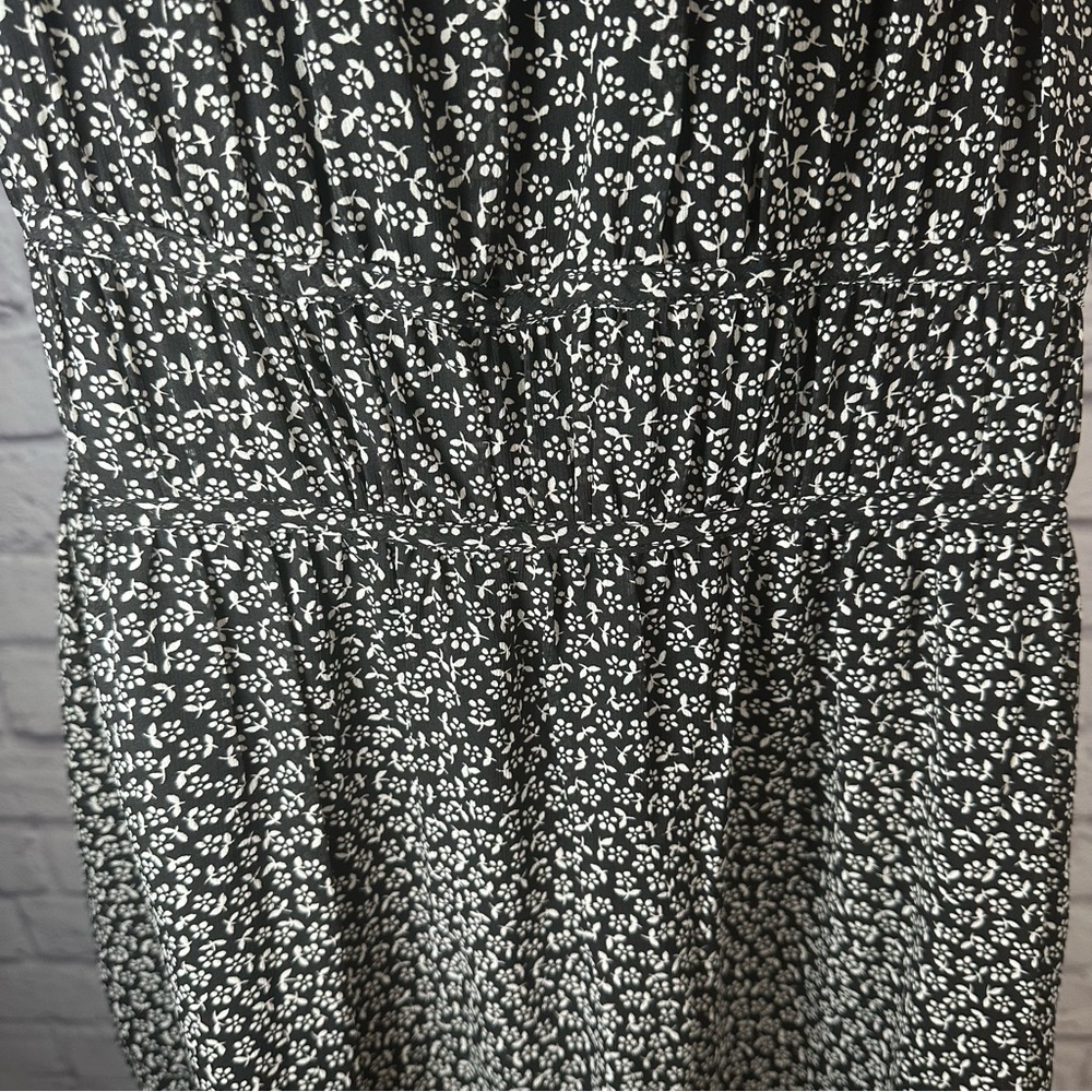 Madewell Plus Sophia Cami Tiered Mini Dress in Micro Daisy Black Size 16W - Picture 12 of 16